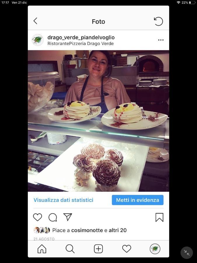 B&B Drago Verde Pian del Voglio Bagian luar foto